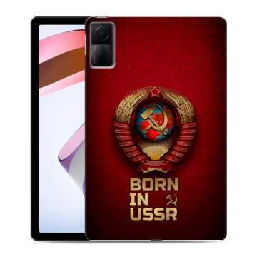 Силиконовый чехол на Xiaomi RedMi Pad с принтом Флаг Герб СССР
