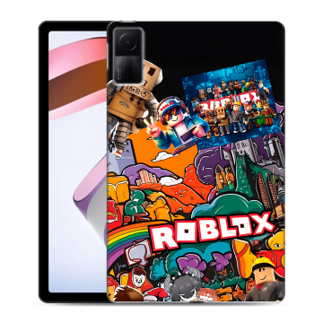 Силиконовый чехол на Xiaomi RedMi Pad с принтом Roblox Роблокс