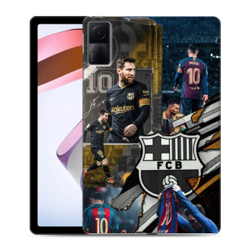 Силиконовый чехол на Xiaomi RedMi Pad с принтом Messi Barcelona