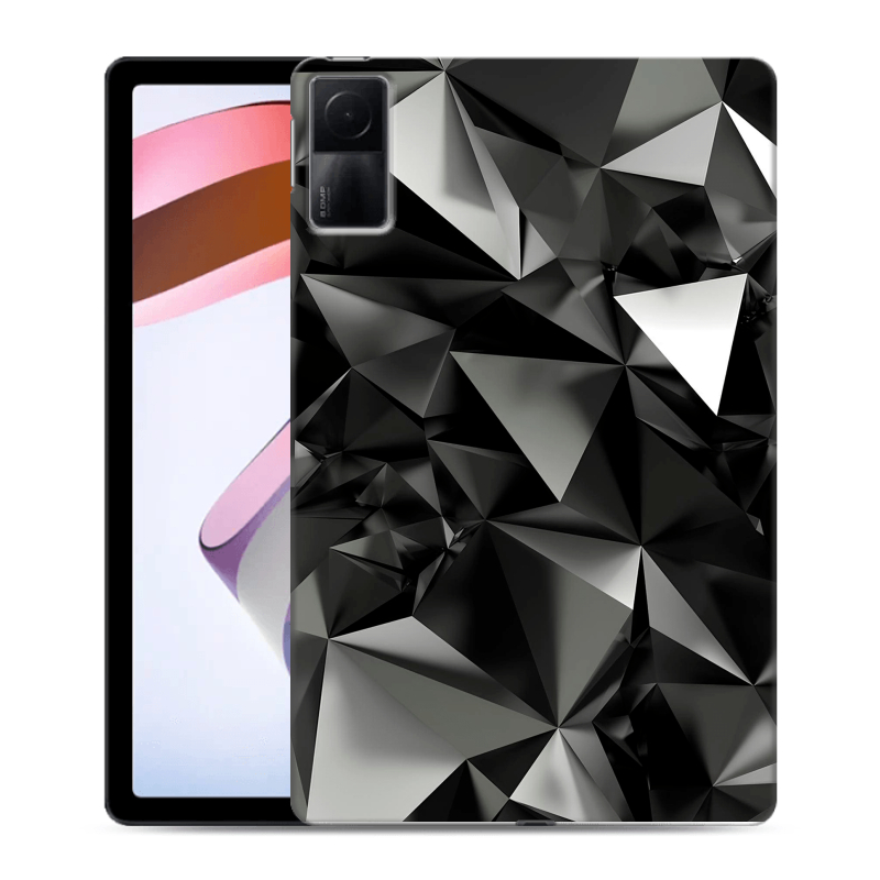 Силиконовый чехол на Xiaomi RedMi Pad с принтом Черные кристаллы Силиконовый чехол на Xiaomi RedMi Pad с принтом Черные кристаллы
