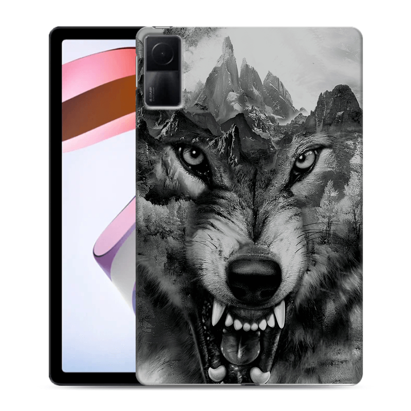 Силиконовый противоударный чехол на Xiaomi RedMi Pad с принтом Волк Силиконовый противоударный чехол на Xiaomi RedMi Pad с принтом Волк