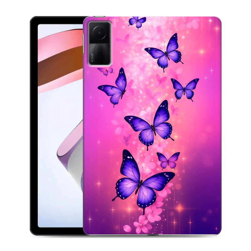 Силиконовый противоударный чехол на Xiaomi RedMi Pad с принтом Бабочки Силиконовый противоударный чехол на Xiaomi RedMi Pad с принтом Бабочки