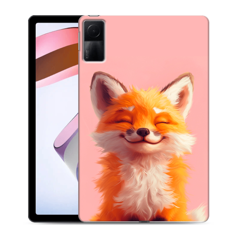 Силиконовый противоударный чехол на Xiaomi RedMi Pad с принтом милая лиса Силиконовый противоударный чехол на Xiaomi RedMi Pad с принтом милая лиса