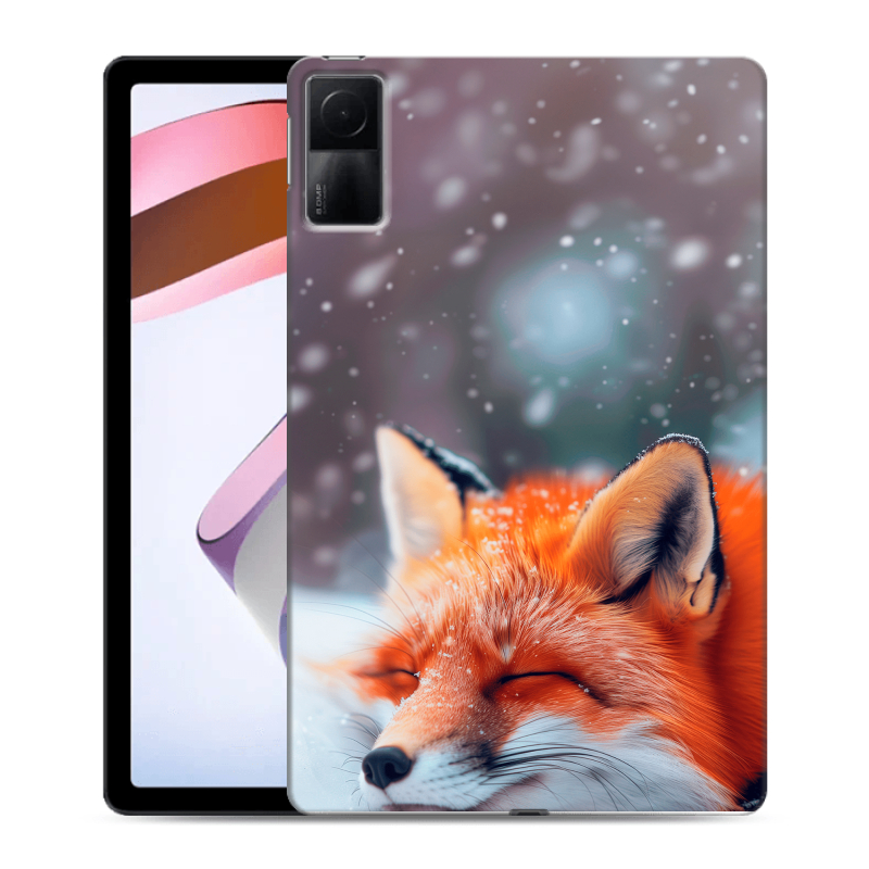 Силиконовый чехол на Xiaomi RedMi Pad с принтом лиса Силиконовый чехол на Xiaomi RedMi Pad с принтом лиса