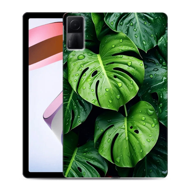 Силиконовый противоударный чехол на Xiaomi RedMi Pad с принтом Листья Силиконовый противоударный чехол на Xiaomi RedMi Pad с принтом Листья