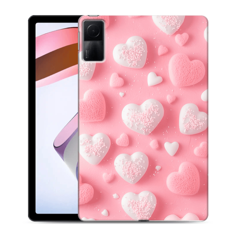 Силиконовый чехол на Xiaomi RedMi Pad с принтом Сердечки Силиконовый чехол на Xiaomi RedMi Pad с принтом Сердечки