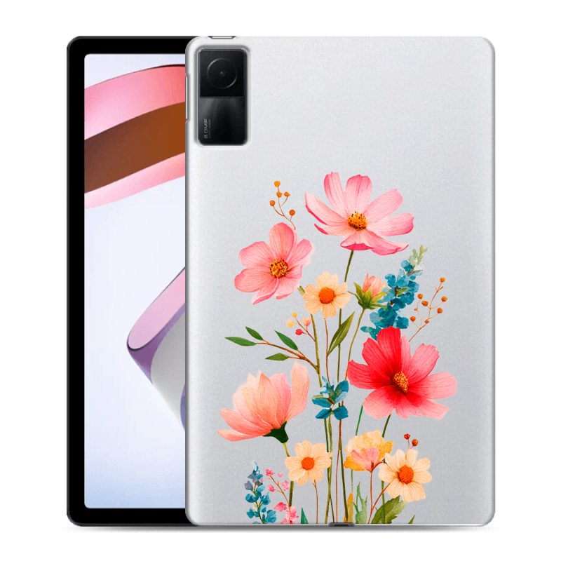 Силиконовый чехол на Xiaomi RedMi Pad с принтом Цветы Силиконовый чехол на Xiaomi RedMi Pad с принтом Цветы