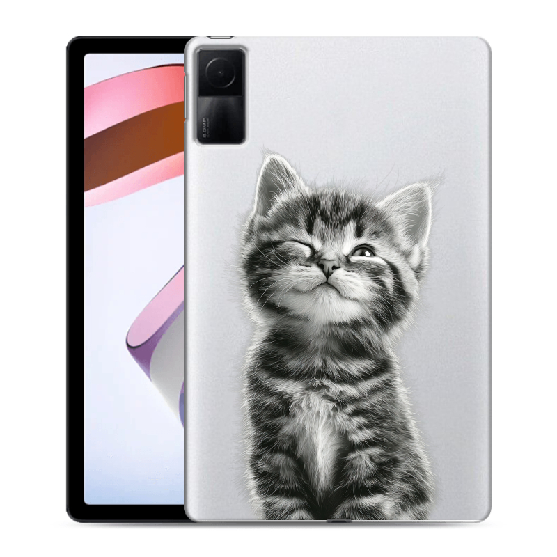 Силиконовый противоударный чехол на Xiaomi RedMi Pad с принтом Котенок Силиконовый противоударный чехол на Xiaomi RedMi Pad с принтом Котенок