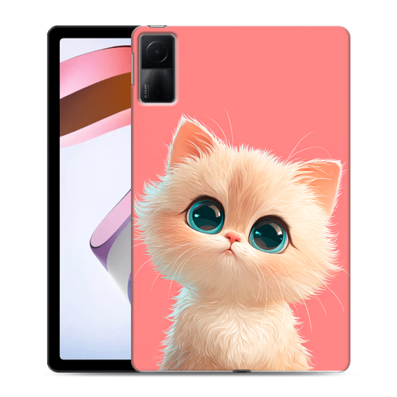 Силиконовый противоударный чехол на Xiaomi RedMi Pad с принтом Розовый котенок Силиконовый противоударный чехол на Xiaomi RedMi Pad с принтом Розовый котенок