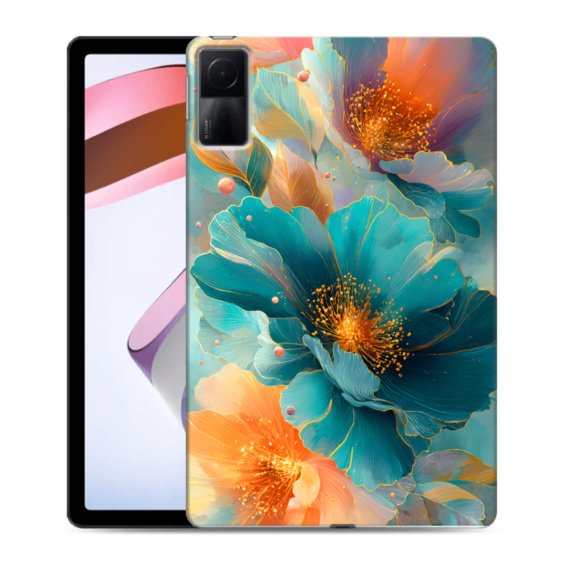 Силиконовый противоударный чехол на Xiaomi RedMi Pad с принтом Цветы Силиконовый противоударный чехол на Xiaomi RedMi Pad с принтом Цветы