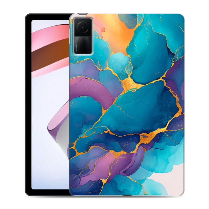 Силиконовый противоударный чехол на Xiaomi RedMi Pad с принтом Мрамор блестки Силиконовый противоударный чехол на Xiaomi RedMi Pad с принтом Мрамор блестки