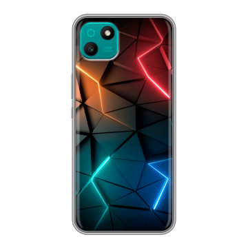 Силиконовый чехол на Wiko T10 с принтом Абстракция неон Силиконовый чехол на Wiko T10 с принтом Абстракция неон