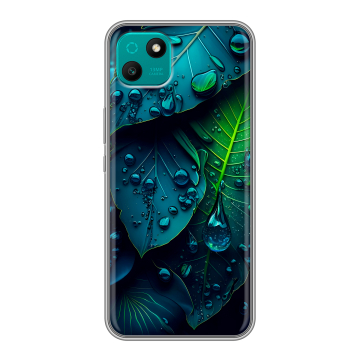 Силиконовый чехол на Wiko T10 с принтом Листья Силиконовый чехол на Wiko T10 с принтом Листья