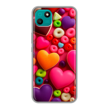 Силиконовый чехол на Wiko T10 с принтом Сердечки Силиконовый чехол на Wiko T10 с принтом Сердечки