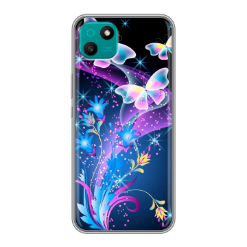 Силиконовый чехол на Wiko T10 с принтом Бабочки Силиконовый чехол на Wiko T10 с принтом Бабочки