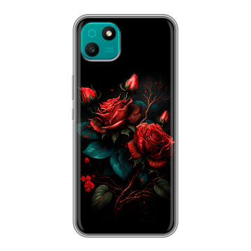 Силиконовый чехол на Wiko T10 с принтом Розы красные