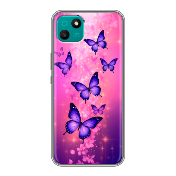 Силиконовый чехол на Wiko T10 с принтом Бабочки Силиконовый чехол на Wiko T10 с принтом Бабочки