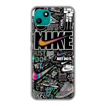 Силиконовый чехол на Wiko T10 с принтом Найк