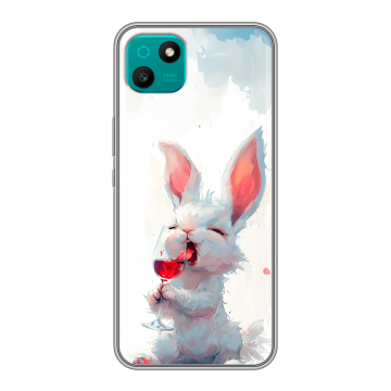 Силиконовый чехол на Wiko T10 с принтом кролик зайчик