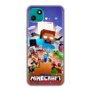 Силиконовый чехол на Wiko T10 с принтом Майнкрафт Minecraft