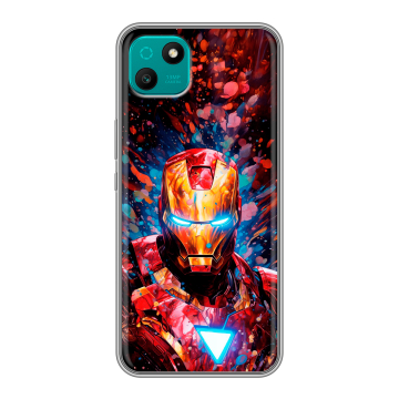 Силиконовый чехол на Wiko T10 с принтом Железный человек Ironman