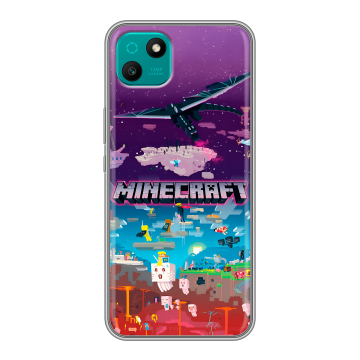 Силиконовый чехол на Wiko T10 с принтом Майнкрафт Minecraft