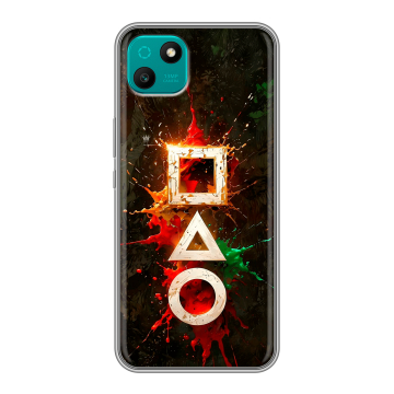 Силиконовый чехол на Wiko T10 с принтом Squid Game Игра кальмара