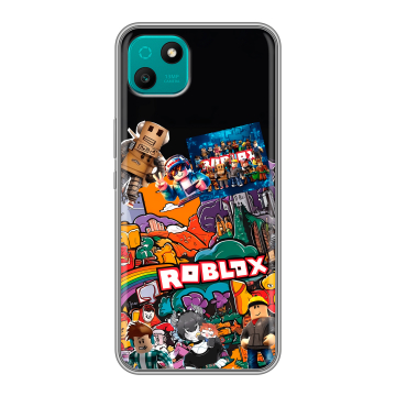 Силиконовый чехол на Wiko T10 с принтом Roblox Роблокс