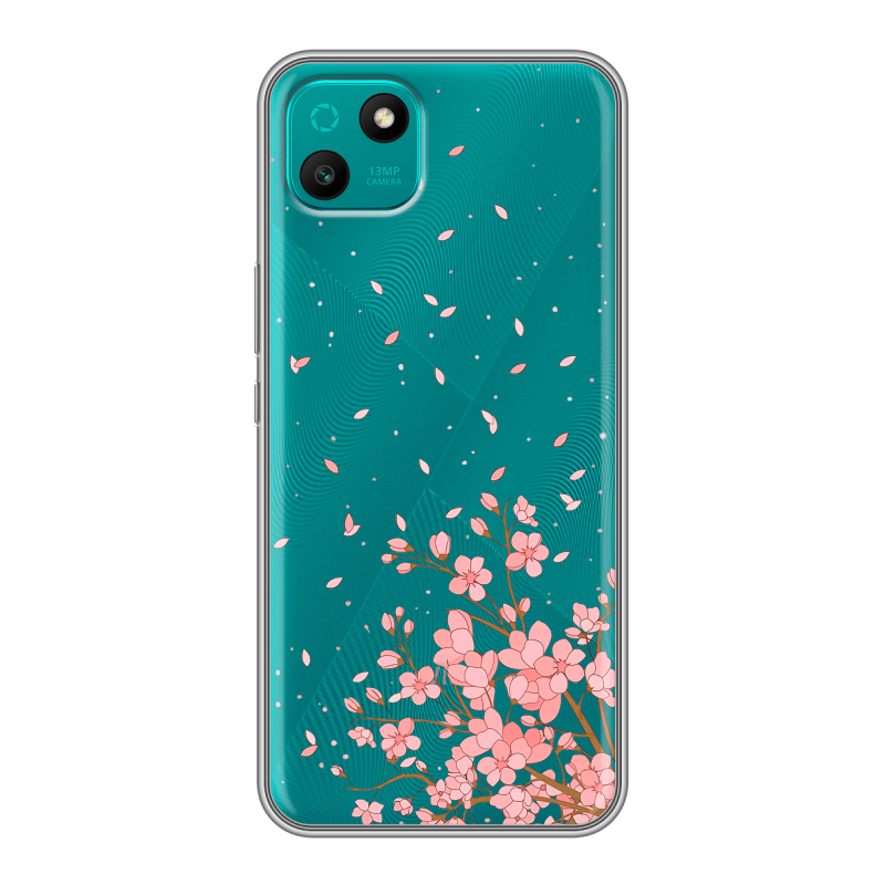 Силиконовый чехол на Wiko T10 с принтом Ветка сакуры Силиконовый чехол на Wiko T10 с принтом Ветка сакуры