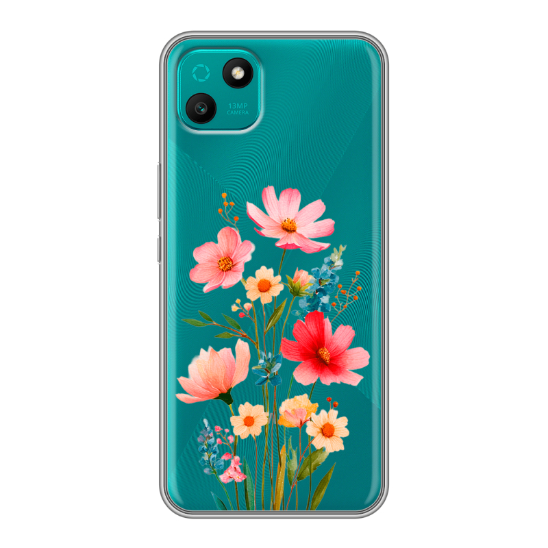 Силиконовый чехол на Wiko T10 с принтом Цветы Силиконовый чехол на Wiko T10 с принтом Цветы