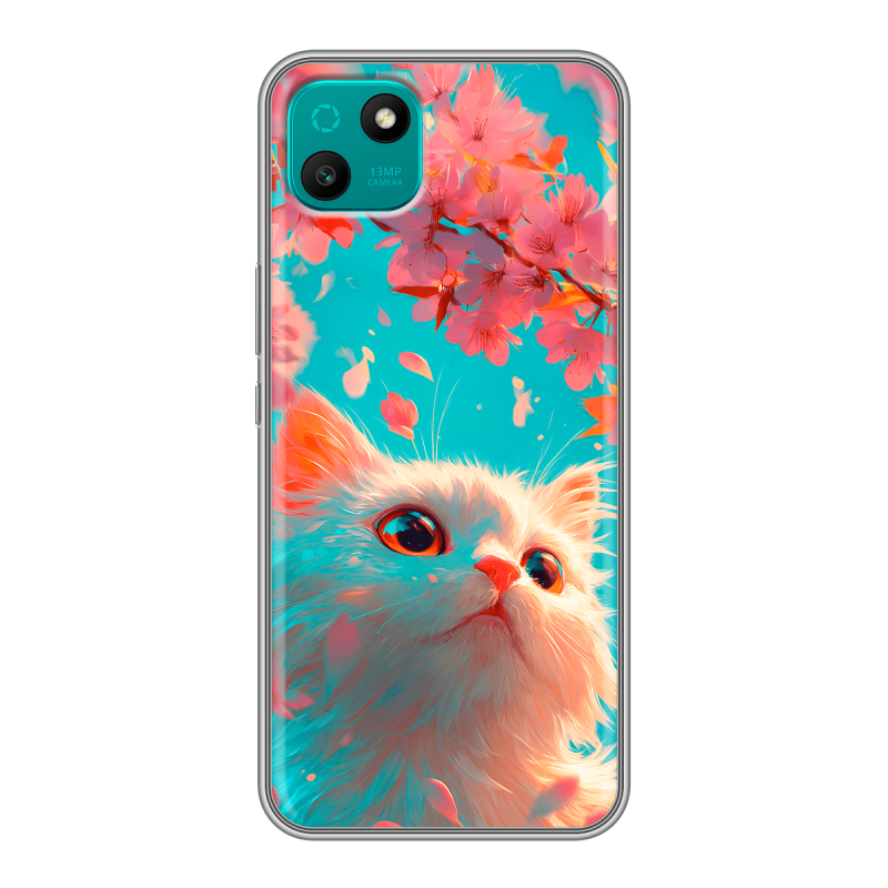 Силиконовый чехол на Wiko T10 с принтом Красивый кот Силиконовый чехол на Wiko T10 с принтом Красивый кот