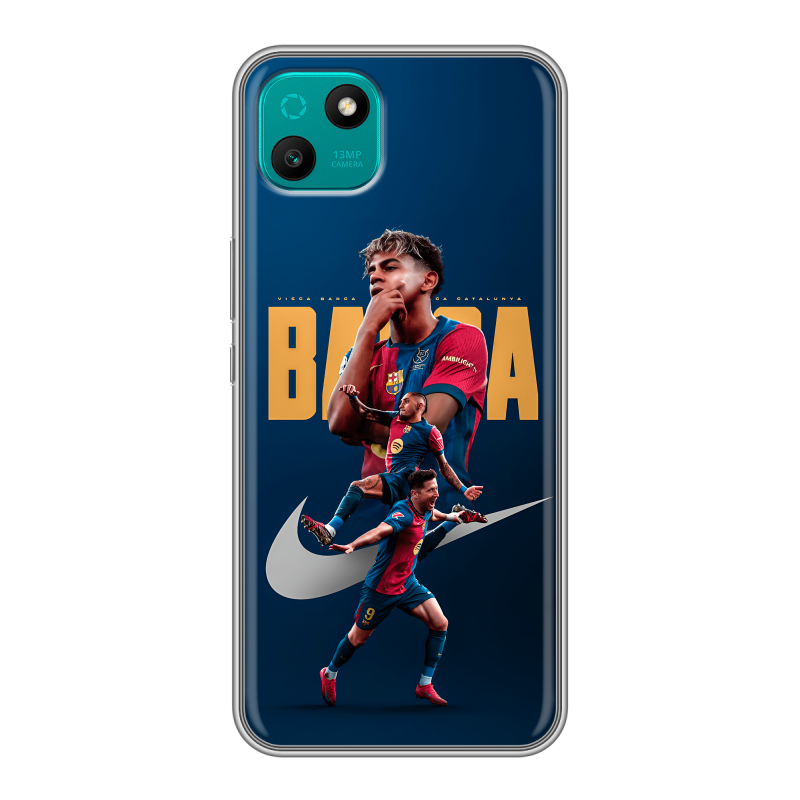 Силиконовый чехол на Wiko T10 с принтом Барселона Barca Yamal Силиконовый чехол на Wiko T10 с принтом Барселона Barca Yamal