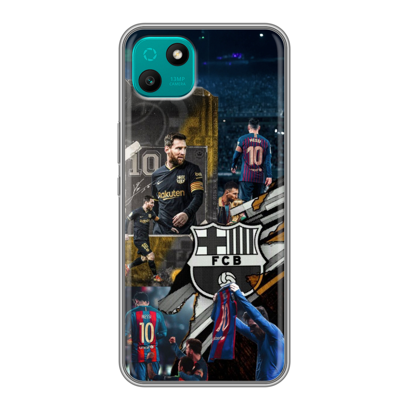 Силиконовый чехол на Wiko T10 с принтом Messi Barcelona Силиконовый чехол на Wiko T10 с принтом Messi Barcelona