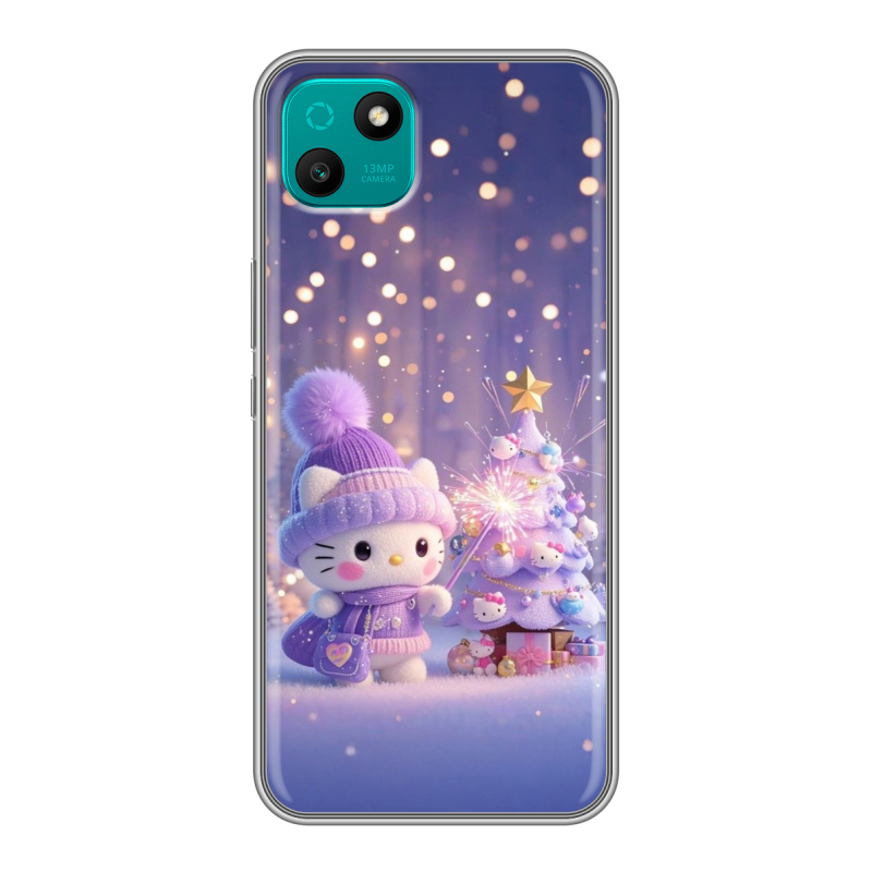 Силиконовый чехол на Wiko T10 с принтом Новый год Силиконовый чехол на Wiko T10 с принтом Новый год