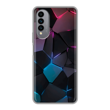 Силиконовый чехол на Wiko T50 с принтом Геометрия неона Силиконовый чехол на Wiko T50 с принтом Геометрия неона