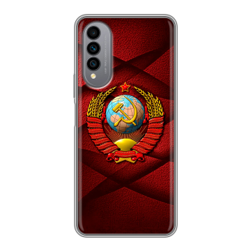 Силиконовый чехол на Wiko T50 с принтом Герб СССР Силиконовый чехол на Wiko T50 с принтом Герб СССР