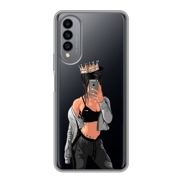 Силиконовый чехол на Wiko T50 с принтом Женские принты Силиконовый чехол на Wiko T50 с принтом Женские принты