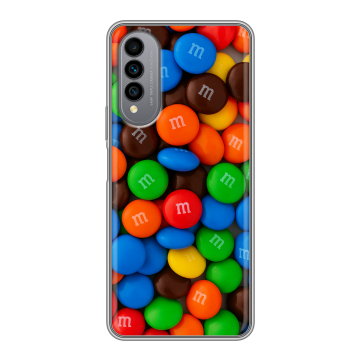 Силиконовый чехол на Wiko T50 с принтом Конфеты Силиконовый чехол на Wiko T50 с принтом Конфеты