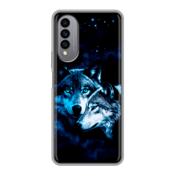 Силиконовый чехол на Wiko T50 с принтом Волки Силиконовый чехол на Wiko T50 с принтом Волки