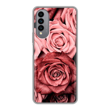 Силиконовый чехол на Wiko T50 с принтом Цветы розы Силиконовый чехол на Wiko T50 с принтом Цветы розы