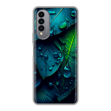 Силиконовый чехол на Wiko T50 с принтом Листья Силиконовый чехол на Wiko T50 с принтом Листья