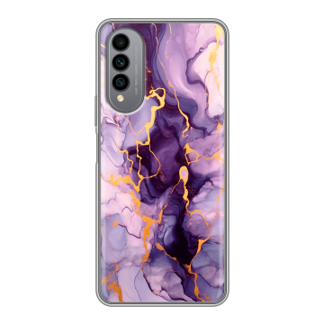 Силиконовый чехол на Wiko T50 с принтом Мрамор
