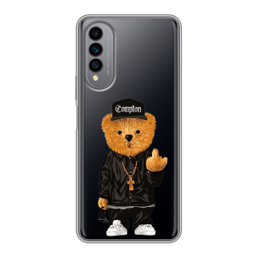 Силиконовый чехол на Wiko T50 с принтом Мишка