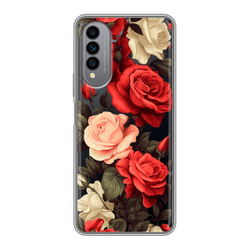 Силиконовый чехол на Wiko T50 с принтом Розы