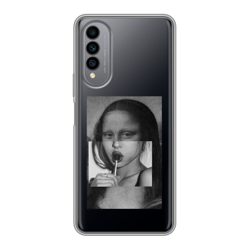 Силиконовый чехол на Wiko T50 с принтом Мона Лиза