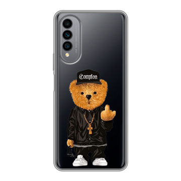 Силиконовый чехол на Wiko T50 с принтом Плюшевый медведь