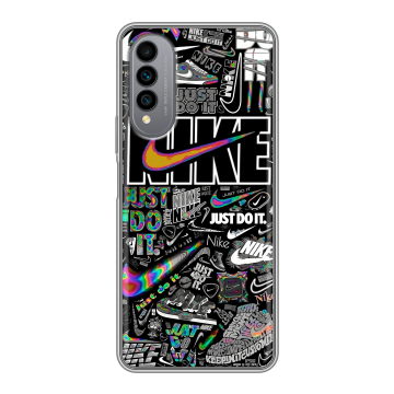 Силиконовый чехол на Wiko T50 с принтом Найк