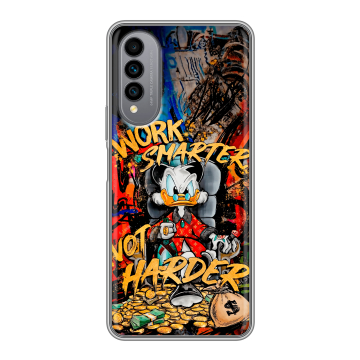 Силиконовый чехол на Wiko T50 с принтом Дональд Дак Деньги