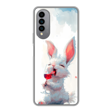 Силиконовый чехол на Wiko T50 с принтом кролик зайчик
