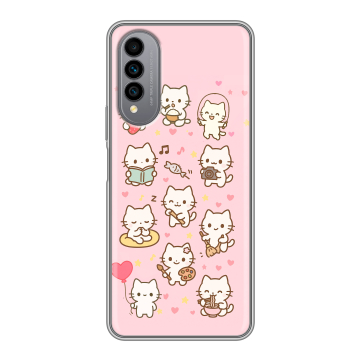 Силиконовый чехол на Wiko T50 с принтом Hello Kitty Хелоу Кити